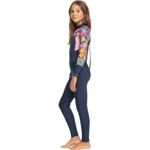 2024 Roxy Girls Swell Series 3/2mm GBS Back Zip Wetsuit ERGW103055 - Mood Indigotrue Paradise